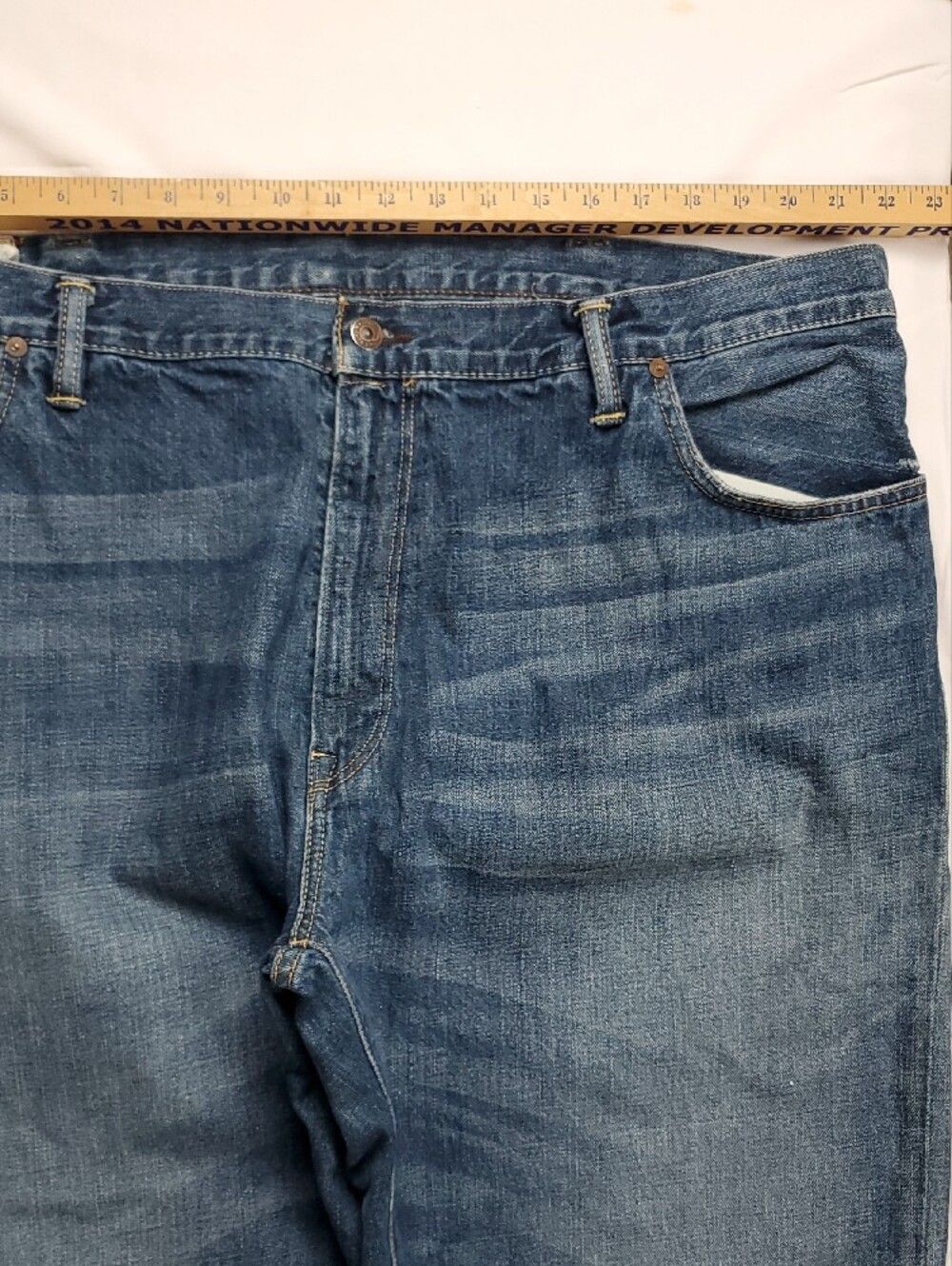 Vintage Y2K Polo Ralph Lauren Men's 44x32 Blue Straight Leg Denim Jeans PRL - Picture 7 of 15